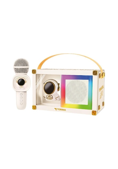 Torima KIDMIC06 RGB Astronot Figürlü Mikrofonlu Karaoke Bluetooth Hoparlör