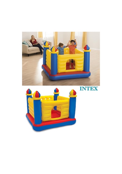 Intex 48259 Şişme Zıplama Oyun Havuzu Jump-O-Lene Kale Fedaisi Oy Çok Renkli