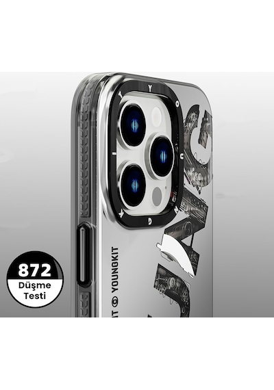 Apple Uyumlu iPhone 14 Pro Max Kılıf Magsafe Şarj Özellikli Yazı Temalı Youngkit Mechanic Serisi