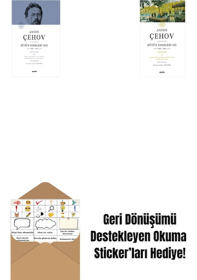 Anton Çehov Bütün Eserleri 13 Ciltli + Anton Çehov Bütün Eserleri 12 + Okuma Sticker'ları
