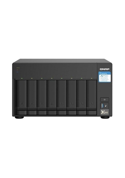 Qnap 8diskli Alpine Al324 Qc-4gb Ram-10gbe Sfp+ Nas Server Ts-832px