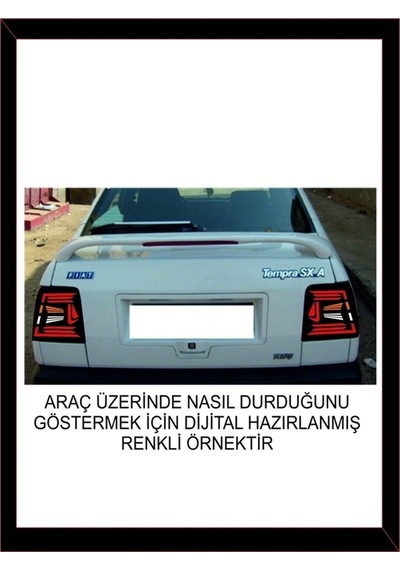 Tempra İçin Özel Yeni Uyumlu Aksesuar Stop Farı Kaplama Led Görünümlü