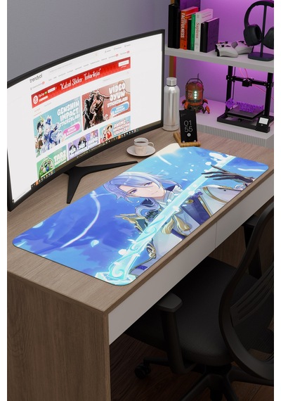 Ayato Genshin Impact Anime Gacha V3 - 90x40 Xxl Gaming Mouse Pad Fare Altlığı