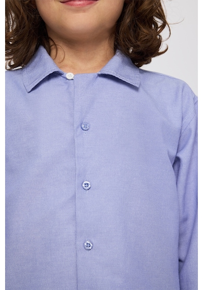 Panço Erkek Çocuk Mavi Oxford Gömlek 2421BK06004