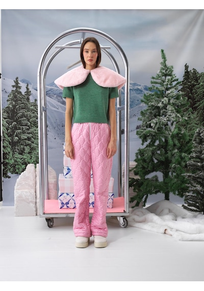 Pembe Formunu Koruyan Oversize Pantolon 201246