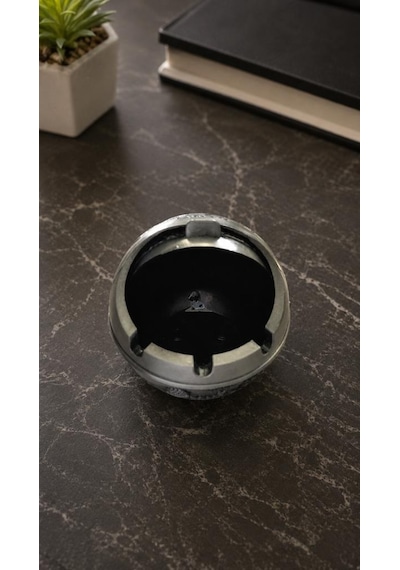 Dekoratif Metal Küllük Kapaklı Retro Masaüstü Küllük 7.5 Cm Açılır Kapanır