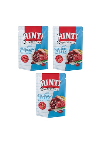 Rinti Pouch Yürekli Köpek Yaş Mama 3 x 400 G