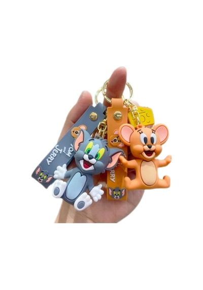 Tom Ve Jerry 3d Karakter İkili Silikon Anahtarlık