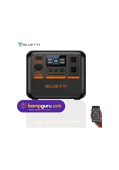 Bluetti Ac70p Taşınabilir Güç Kaynağı 864wh Kapasite - 1000w Inverter Çıkış Gücü