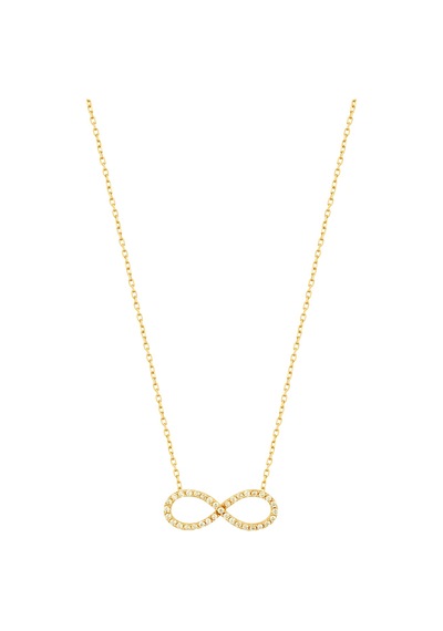Full Taşlı Sonsuzluk Gümüş Kolyesi Rose Gold
