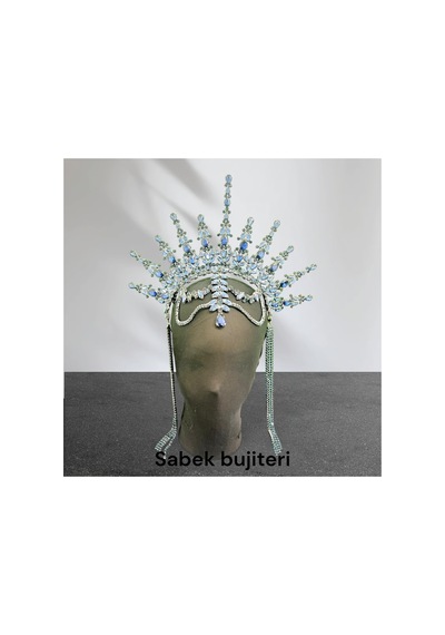 Alınlıklı Büyük After Gelin Tacı ,kına,nişan,söz,after,bride,party Taç Lacivert - 707821223 Lacivert