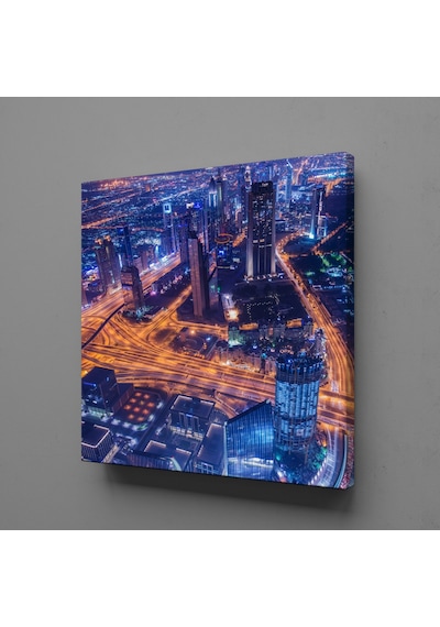 Renkli Şehir Manzarası Kanvas Tablo 70x70cm