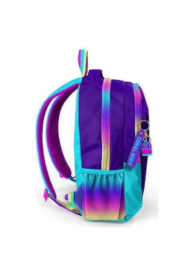Coral High Kids Rainbow Fermuarlı Mor Üç Bölmeli Okul Sırt Çantası 23662