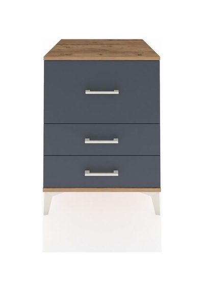 Kronos Komodin 3 Çekmeceli 60x59x80 Çam-antrasit Çam