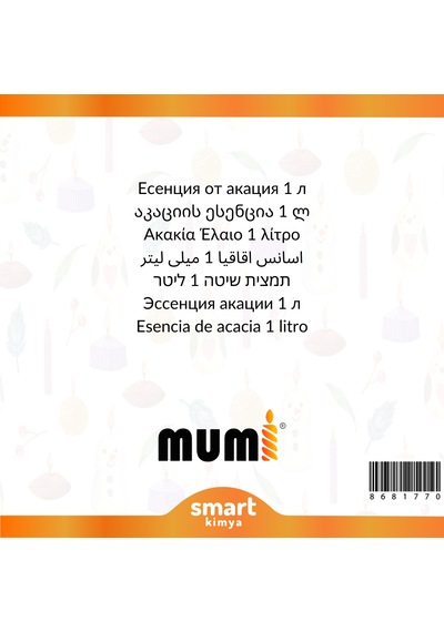Akasya Mum Esansı 1 Litre Şeffaf