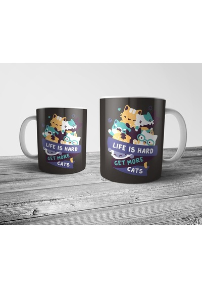 Pixxa Hayat Zor, Daha Çok Kedi Sahiplen Kupa Bardak Model 1