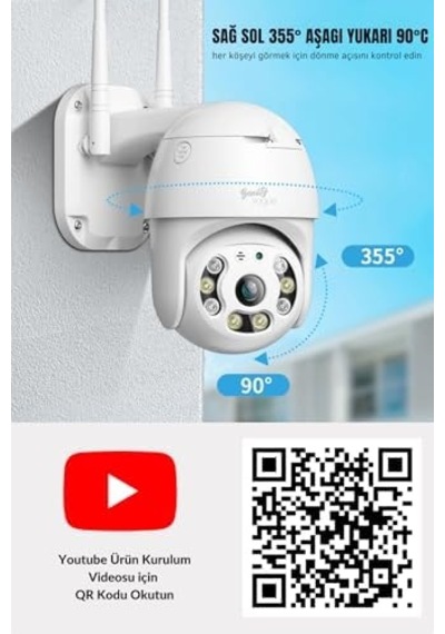 Full Hd 1080p Wi-fi Ip66 Ptz V380 Pro Kamera, Pan Tilt Güvenlik Kamerası, Çift Yönlü Ses/hareket Algılama/en İyi Gece Görüşü/su Geçirmez Cctv Kamera, 128 Gb'a Kadar Sd Kart Desteği, Beyaz Full Hd 1080p Wi-fi Ip66 Ptz V380 Pro Kamera, Pan Tilt Güvenlik Kamerası, Çift Yönlü Ses/hareket Algılama/en İyi Gece Görüşü/su Geçirmez Cctv Kamera, 128 Gb'a Kadar Sd Kart Desteği, Beyaz