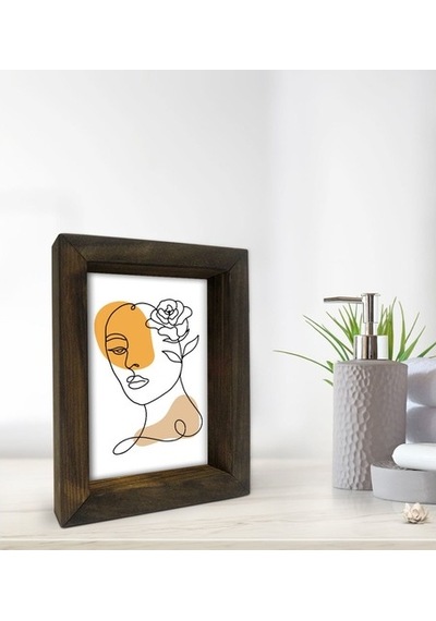 Bk Gift Banyo Dekoratif Doğal Masif Ahşap Çerçeve 15X20Cm-8