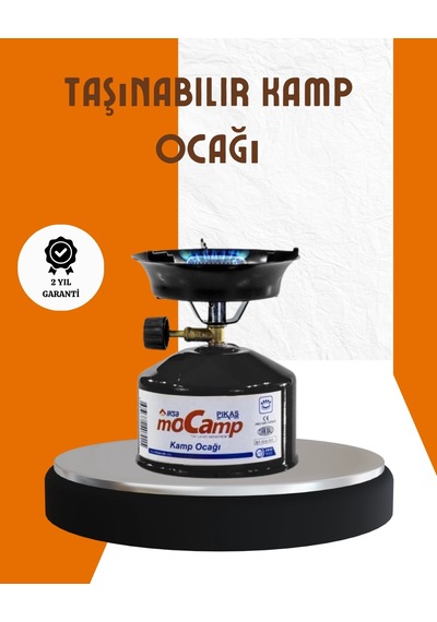 Mocamp Taşınabilir Metal Gövdeli Kamp Ocağı Seti Açık Bej