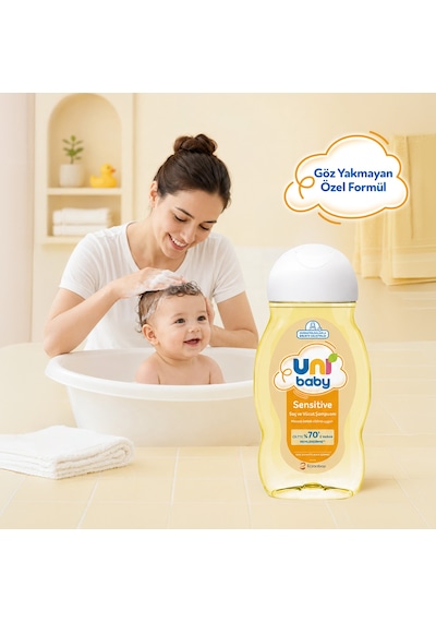 Uni Baby Sensitive Saç ve Vücut Şampuanı 200 Ml 3'lü