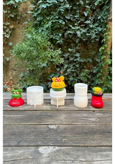 Rufus Concept 3d Christmas Set1 Üçlü Silikon Mum Kalıp Seti