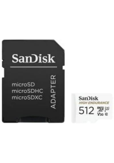 Sandisk High Endurance 512 GB 100/40MB/S MicroSDXC C10 V30 Adaptör