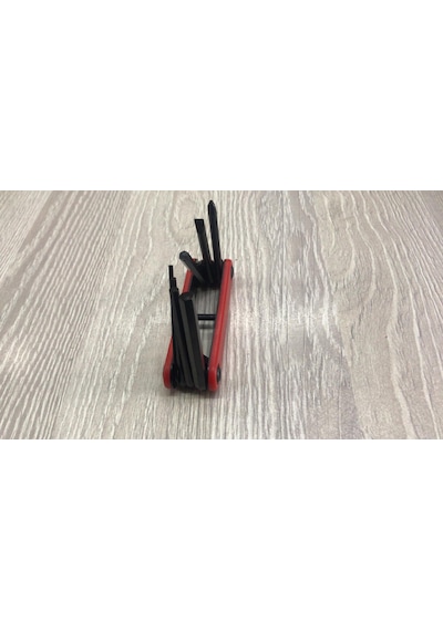 Alyan Çakı Seti Kırmızı Portatif Taşınabilir Ergonomik Model Gri - Siyah