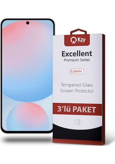 Samsung Galaxy S24 Fe İle Uyumlu Temperli Ekran Koruyucu Kırılmaz Cam Ekonomik 3'lü Paket