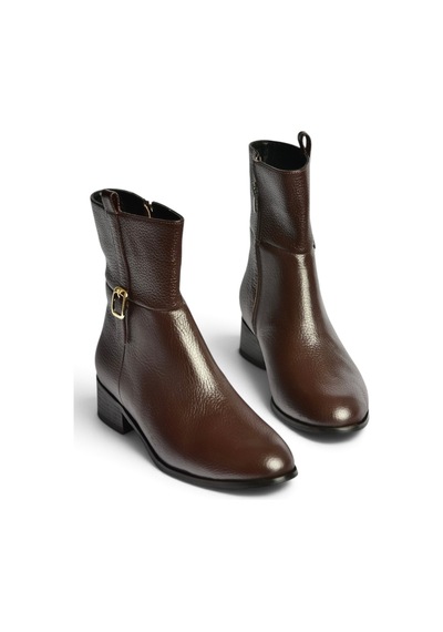 Fox Shoes Z752554103 Kahverengi Hakiki Deri Günlük Kadın Bot