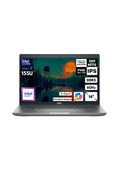 Dell Latitude 5450 N012L545014UHMF39 Ultra 7-155U 48 GB 2 TB SSD 14" W11H Dizüstü Bilgisayar