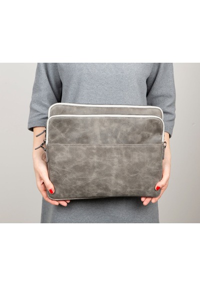 Torıno Ash Gray Super Slim 16inç Laptop / Apple Uyumlu MacBook Kılıf Gri