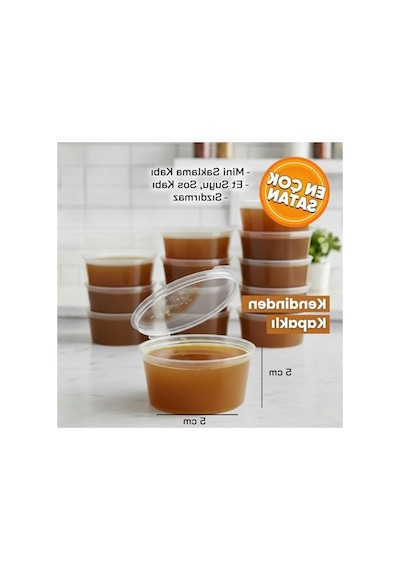 Mini Saklama Kabı Seti, 50 Adet, 120 Ml Kapasiteli, Sızdırmaz 0