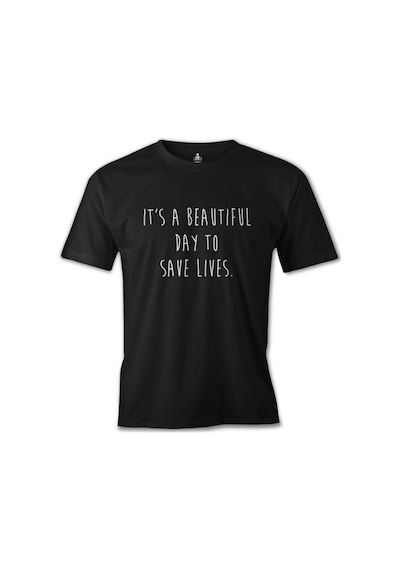 Grey'S Anatomy - Save Lives Siyah Erkek Tshirt