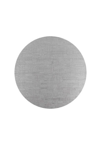 Luxera Modern Perfectly Yün Tuşeli Akrilik Yuvarlak Halı Lu05 Gri