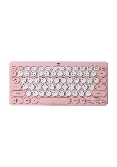 Blueforce Bt-k95 2,4ghz Wireless + Bluetooth Kablosuz Sessiz Klavye Pembe Çift Modlu Telefon Tablet Mac Uyumlu Sku: Smgstk4877fc9dab