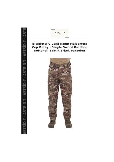 Astrid T Bisikletçi Giysisi Kamp Malzemesi Cep Detaylı Single Sword Outdoor Softshell Taktik Erkek Pantolon Çok Renkli