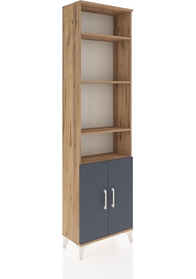 Arges Dolap 5 Raflı 2 Kapaklı 60x30x221 Çam-antrasit Atlas Çam