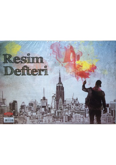 Resim Defteri 15 Yaprak Orta Boy Spiralli Telli 25x35