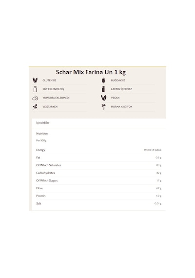 Schar Farina Glutensiz Makarna Erişte Mantı Unu 3 x 1 KG