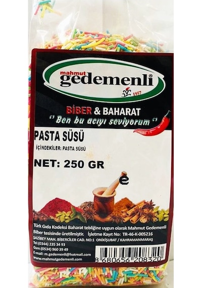 Mahmut Gedemenli Pasta Süsü 250 G