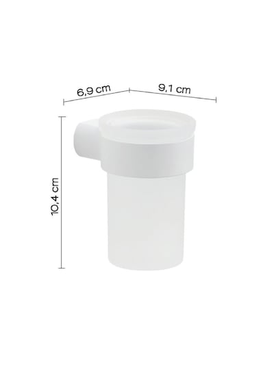 Pirenei Duvara Monte Diş Fırçalık - Mat Beyaz