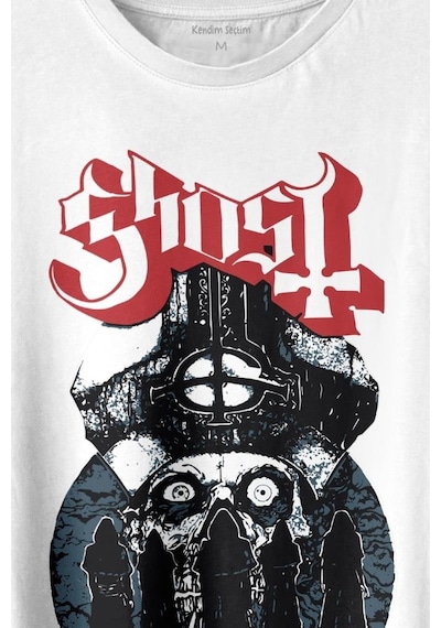 Ghost Bc Papaz Kilise Hayalet Baskılı Tişört Unisex T-shirt 001