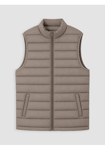 Lcwaıkıkı Classic Kahverengi Regular Fit Dik Yaka Erkek Şişme Yelek