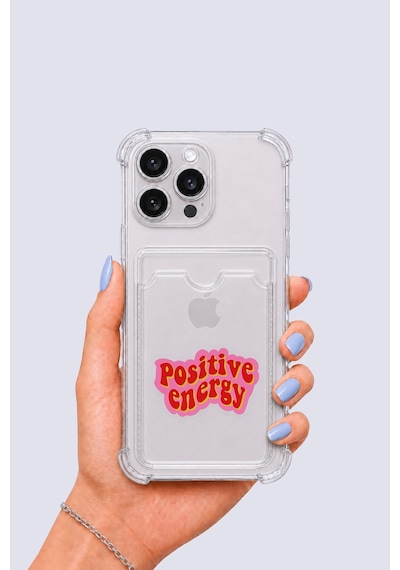 Hepsi Apple iPhone Uyumlu 14 Pro Max Kartlıklı Pozitif Enerji Desenli Kılıf Najmaddin Çok Renkli