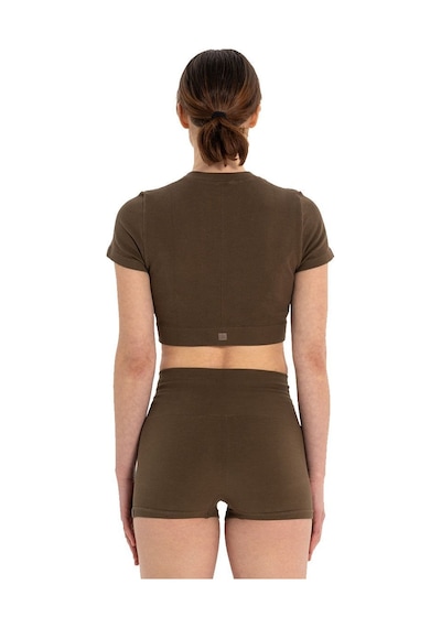 Inguz Seamless Pamuk T-shirt Kahverengi