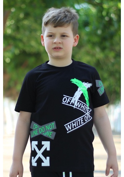 Panios Kids 3lü,collection, Baskılı, Beyaz-siyah-gri Erkek Çocuk T-shirt Beyaz Siyah Gri