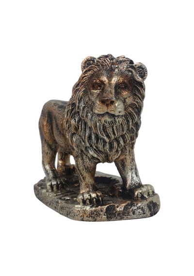 Lüks Polyester Aslan Heykeli 14 Cm Dekoratif Biblo Ev Ofis Vitrin Yeni Yıl Hediyesi