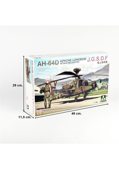 Takom 2607 1/35 Ölçek, Ah-64d Apache Longbow J.g.s.d.f Saldırı Helikopteri, Plastik Model Kiti