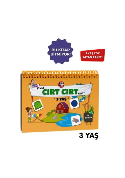 Çocuk Akademi 3 Yaş Etkinlik Seti Ve 3 Yaş Cırt Cırtlı Vakti Ikili Paket