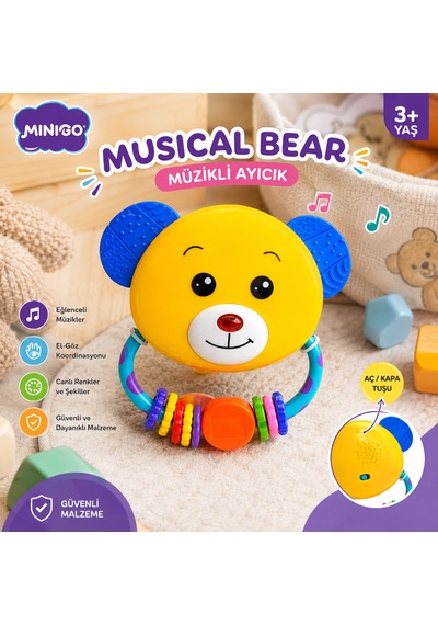Musical Bear Işıklı ve Müzikli Bebek Oyuncağı Sarı
